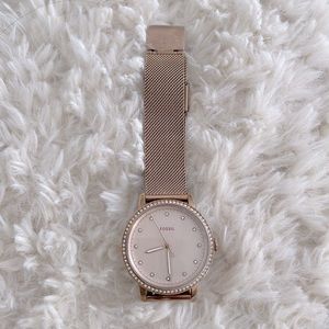 Rose Gold Fossil Watch